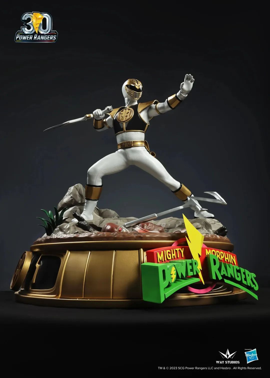 WayStudios Mighty Morphin White Ranger 1/4 Scale Statue