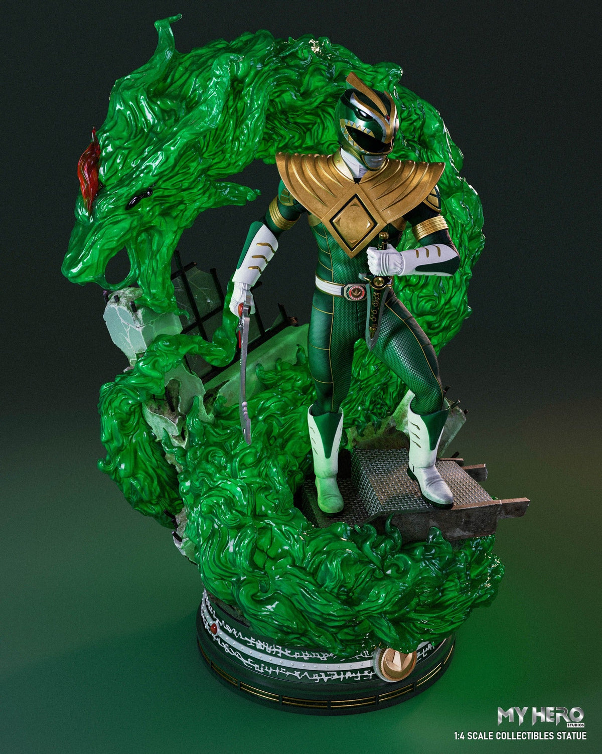My Hero Studios BITS Tribute Green Ranger 1/4 Scale Collectible Statue