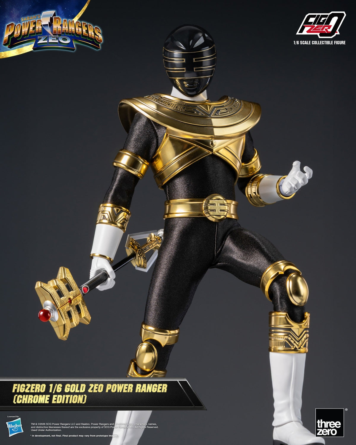 FigZero Gold Zeo Ranger (Chrome Edition) 1/6 Collectible Figure