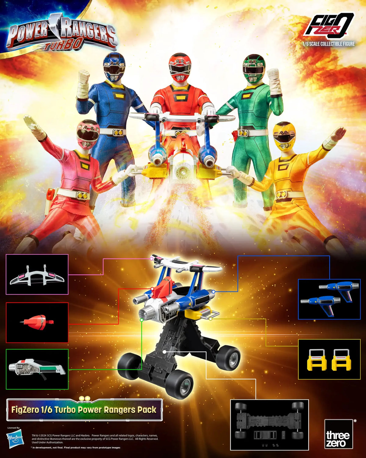 FigZero Power Rangers Turbo 1/6 Scale Figure Team Pack