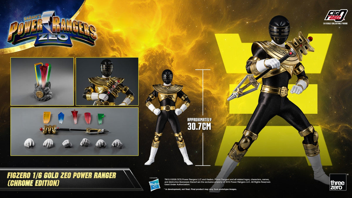 FigZero Gold Zeo Ranger (Chrome Edition) 1/6 Collectible Figure